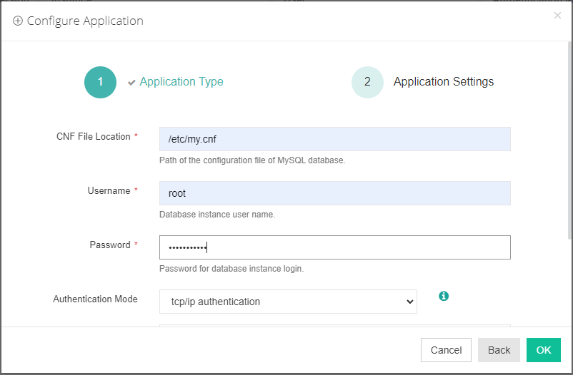 MySQL-Configure-Application